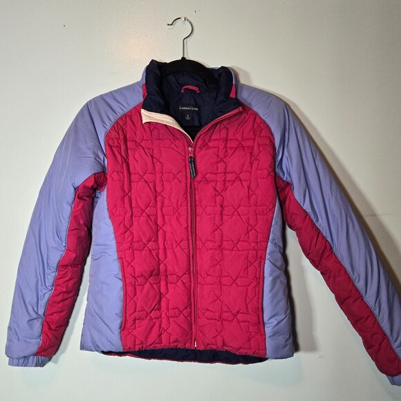 Lands' End Puffer Jacket Coat Girls Youth XL 16 Lightweight - Picture 1 of 8